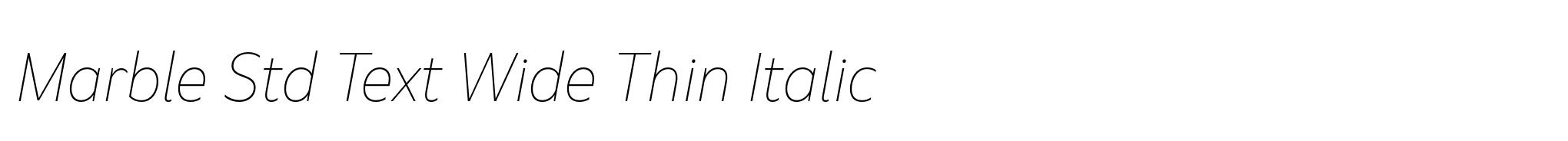 Marble Std Text Wide Thin Italic image